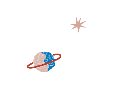 Raketenstart - Planet und Stern
